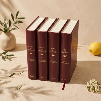 Biblia de Jerusalén — Colección Folio, 4 Tomos, Edición Limitada
