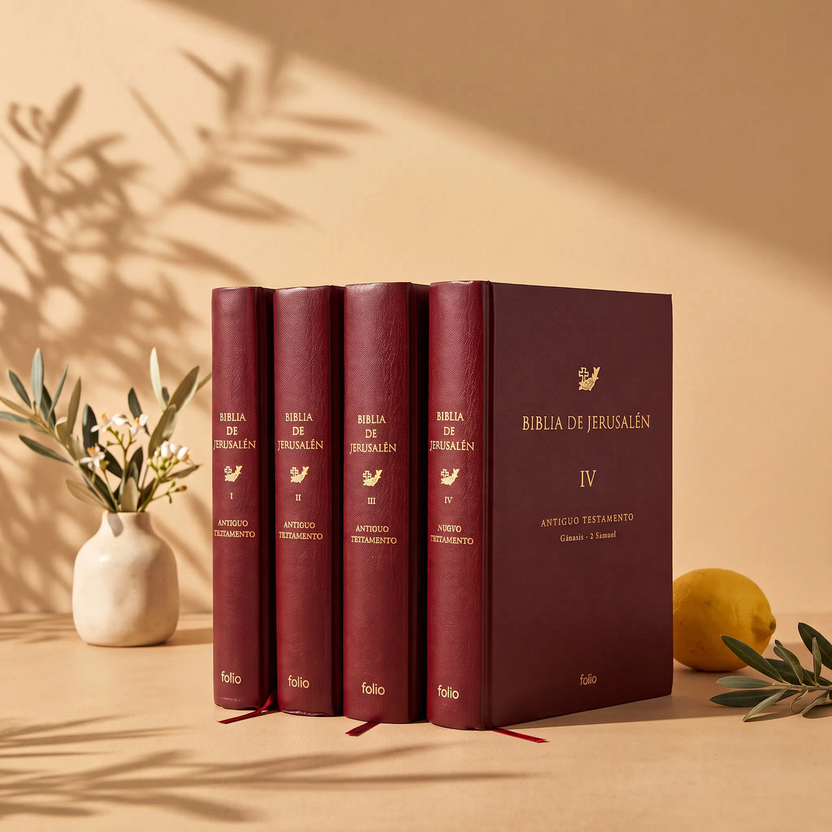 Biblia de Jerusalén — Colección Folio, 4 Tomos, Edición Limitada